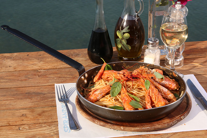 Shrimp (prawn) spaghetti (for 2 people)