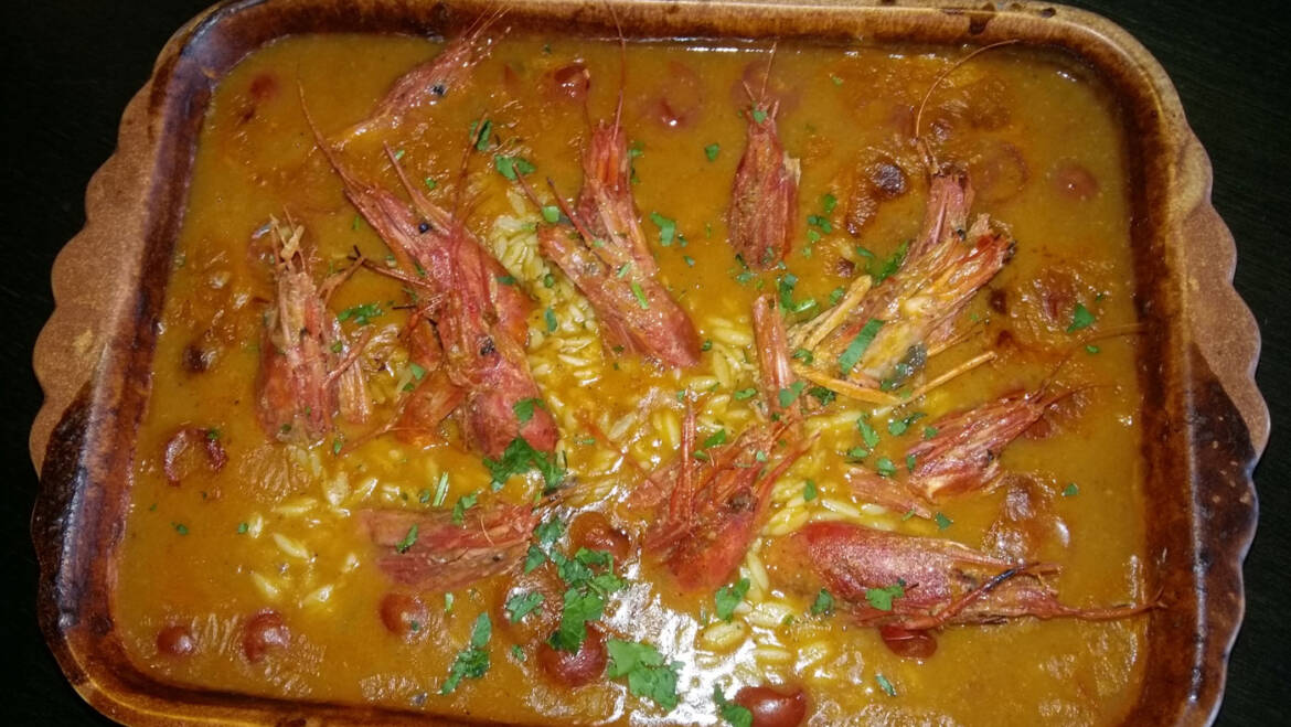 “Kritharoto” with Shrimps